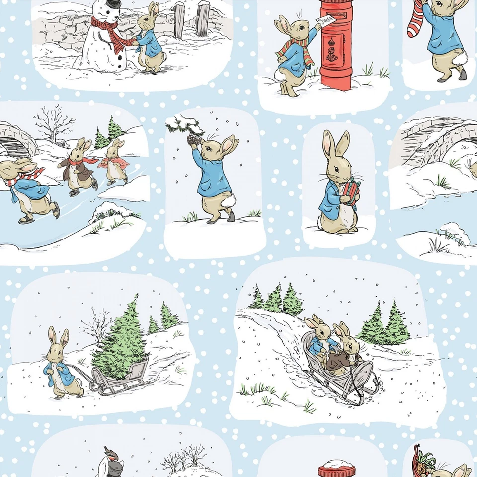 Ткань Peter Rabbit Christmas Toile Digital The Most Wonderful Time of Year - Изображение 1 из 1