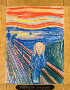 The Scream 1893, Edvard Munch Fine Art Giclee Canvas Print 18x24 - Picture 1 of 2
