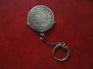 J4544 FRANCE 1838 SILVER 5 FRANCS CONVERTED INTO SEE DESCRIP - Picture 1 of 7