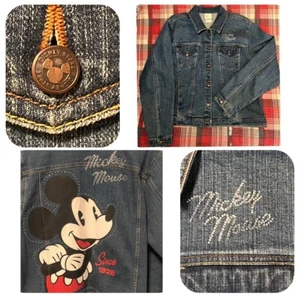Vintage Mickey Mouse Denim Jean Jacket “Since 1928” DS Exclusive XL Bedazzled - Picture 1 of 16