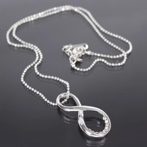 Halskette mit Unendlichkeitszeichen Infinity Unendlichkeit Strass ewige Liebe - Bild 1 von 1