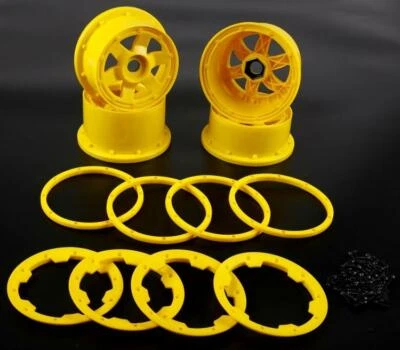 FLMLF RC CAR Nylon front and rear Wheel Hub set 4PC for 1/5 HPI RV KM Baja 5B - Image 1 of 4