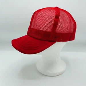 Vintage malla completa Louisville Mfg. Sombrero de camionero rojo Snapback estándar EE. UU. adulto - Imagen 1 de 10