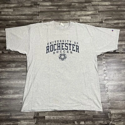 Camiseta de fútbol vintage de la Universidad de Rochester XXL 2X gris años 90 Y2K de colección NCAA  Foto 1 de 4