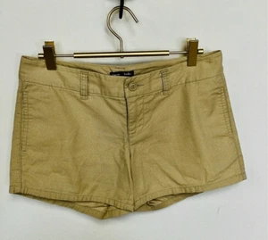 Gap Hadley Women's Tan Khaki Flat Front Stretch High Rise Chino Shorts Size 1 - Picture 1 of 10
