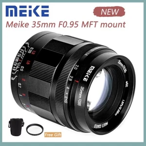 Meike 35mm f0.95 Large Aperture Manual Focus Lens For Panasonic Lumix MFT M4/3 - Picture 1 of 10