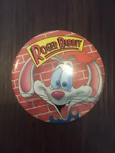 DISNEY AMBLIN 1987 ROGER RABBIT PINBACK BUTTON PIN FREE SHIPPING - Picture 1 of 3