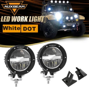 Par de cápsulas de luces antiniebla LED de conducción de 4" + soporte de montaje para Jeep Wrangler JK 07-18 - Imagen 1 de 12