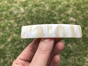 France Luxe Classic Hair Clip Barrette Marble Ivory Cream - Picture 1 of 7