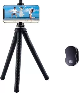 Fugetek Flexible Phone Camera Tripod Stand Holder, with Bluetooth Remote - Picture 1 of 7