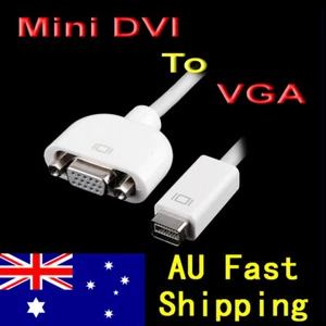Mini DVI to VGA Adapter Converter Cable for Apple iMac MacBook Mac Mini - Picture 1 of 5