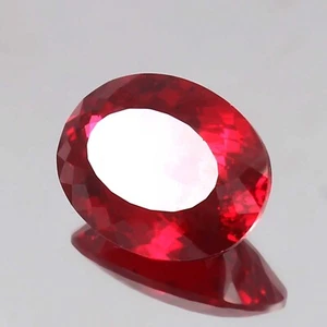 AAA Natural Flawless Mozambique Blood Red Ruby Loose Oval Gemstone Cut 21x16 MM - Picture 1 of 4
