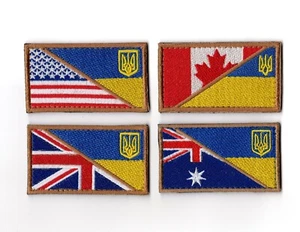 USA Canada Great Britain Australia/Ukraine Military Army Patch | US AU CA Tryzub - Picture 1 of 5