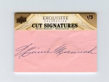 Heinie Manush 2011 Sp Legendary Exquisite Cuts 1/3 Cut Signatures Auto Autograph