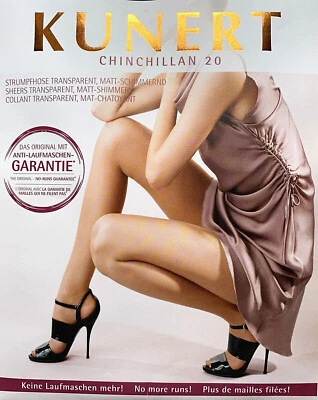 VINTAGE! Kunert CHINCHILLAN 20 - transparente,  matt-schimmernde Strumpfhose - Bild 1 von 3