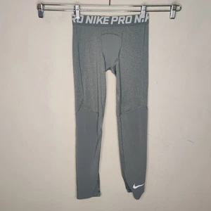 Nike Boys Pro Dri-Fit Compression Training Tights Medium Youth Gray - Picture 1 of 11