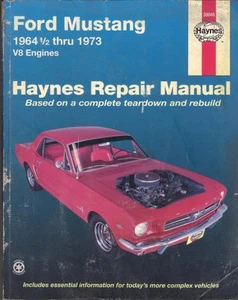 FORD MUSTANG,GT,BOSS,MACH 1,SHELBY,289,302,351,429 ci V8 HAYNES MANUAL 1965-1973 - Picture 1 of 1
