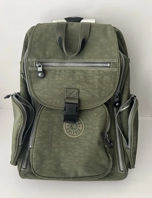Kipling Alcatraz Rolling Backpack Carry On Luggage Color Army Green - Image 1 of 4