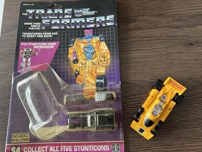 Transformers G1 Stunticon Drag Strip with Cardback & bubble and Accessoires - Imagen 1 de 4