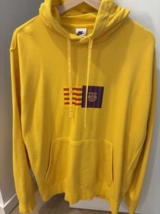 Nike FC Barcelona Hoodie XL Yellow Sweatshirt – Excellent Condition - Imagen 1 de 5