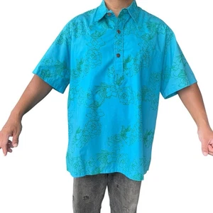 Nake’u Awai 3 Button Pullover Hawaiian Aloha Shirt 3XL - Picture 1 of 6