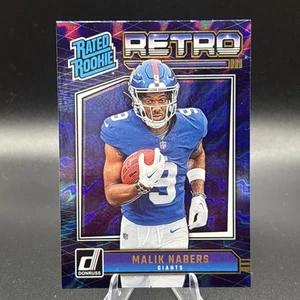 Malik Nabers #6 Clasificado Novato Retro RC Color Match 2024 Panini Donruss Fútbol - Imagen 1 de 2