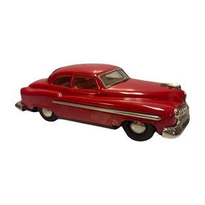 1950s Japan Tin Cadillac Sedan - Red Litho Friction Car 11" Vintage Metal Toy - Bild 1 von 11