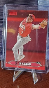 🔥 Spencer Steer – 2024 Topps Stadium Club colore rosso lamina abbinato  - Foto 1 di 2