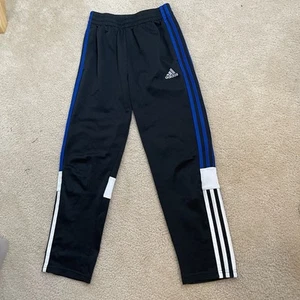 Adidas Kid’s Black Blue White - SZ M (10-12) Sweatpants Joggers - Picture 1 of 7