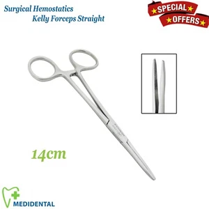 Hämostatische Zange Kelly Pinzette gerade Arterienklemme Verriegelung Zahnchirurgie Neu - Bild 1 von 4