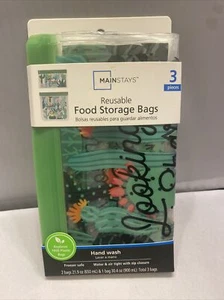 Reusable Food Storage Bags Plastic 3-Piece  - Picture 1 of 12