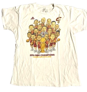 Cleveland Cavaliers Shirt Men’s Large White Adidas 2016 NBA Basketball Champions - Picture 1 of 5