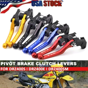 DRZ CNC Pivot Brake Clutch Levers Kits For SUZUKI DRZ400S DRZ400E DRZ400SM - Picture 1 of 36