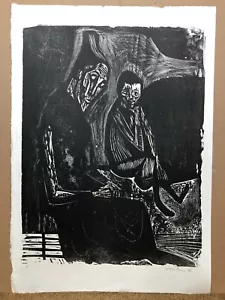 Irving Amen Signed Print Untitled (The Widow - Spain) dated '55 - Picture 1 of 1