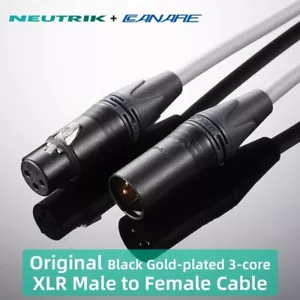 1 Stck. Neutrik XLR Stecker auf Buchse Stecker Canare L4E6 L4E6 zum Selbermachen Audio Verlängerungskabel - Bild 1 von 9