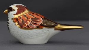 Royal Crown Derby 'House Sparrow' Paperweights 1st Quality Gold Stopper (MMVII) - Picture 1 of 8