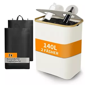 140L Pfandflaschen Aufbewahrung Tragetasche 2 Fächer Recycling Sammelbehälter - Bild 1 von 8