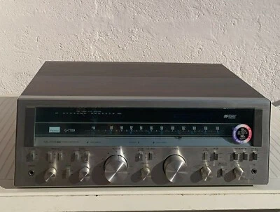 SINTO AMPLIFICATORE VINTAGE ANNI 70' SANSUI G7700 ARGENTO PANNELLO IN LEGNO - Immagine 1 di 4