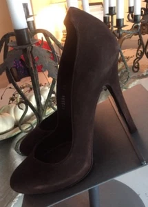 Ralph Lauren Collection Purple Label Brown Suede Stiletto Pumps Size 7.5B or 37. - Picture 1 of 11