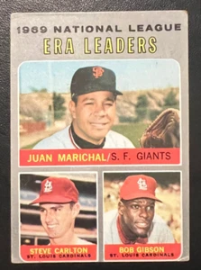 1970 Topps Béisbol #67 Líderes de la Era de la Liga Nacional Juan Marichal Carlton Bob Gibson Feria - Imagen 1 de 2