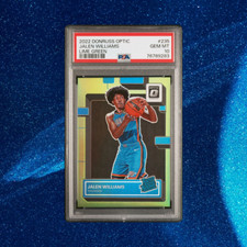 2022-23 Panini Donruss Optic Jalen Williams Lime Green /149 OKC Thunder PSA 10