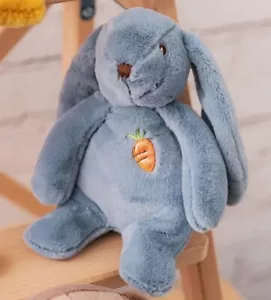 BLUE BUNNY sitting plush rabbit soft toy gifts child decoration hamper new baby - Picture 1 of 5