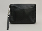 SALVATORE FERRAGAMO Clutch bag/mini bag leather Gancini black silver Women's