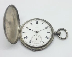 Vintage J. Furrer Co. Geneve Fine Silver Mechanical Pocket Watch For Repair  - Picture 1 of 14