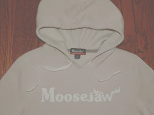 Sudadera con capucha MOOSEJAW ― para mujer XS ― con logotipo de piedra/caqui/blanco ― #AQ52 - Imagen 1 de 5