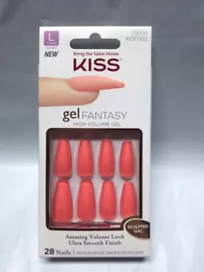KISS GEL FANTASY KGFS02 HIGH VOLUME GEL LOOK 28 NAILS ULTRA SMOOTH FINISH - Picture 1 of 6