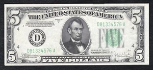 FR 1959-D 1934-C $5 FRN FEDERAL RESERVE NOTE CLEVELAND, OH CHOICE UNCIRCULATED - Picture 1 of 2
