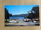 Postcard Lake George NY Adirondacks Burton's Marine Village Cabin Colony Vintage