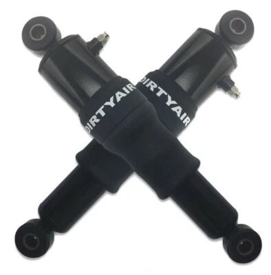 Dirty Air Rear Steel Air Ride Shocks Suspension Pair Harley Touring Bagger 80-23 - Image 1 of 2