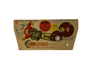 1950's Muffets Shredded Wheat Cereal Premium Bo-Bo the Hi Cycle Ridder NOS - Picture 1 of 2